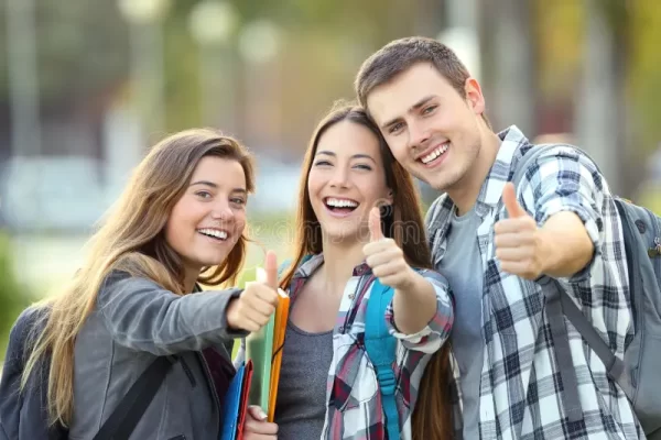 three-happy-students-thumbs-up-looking-you-university-campus-94481639